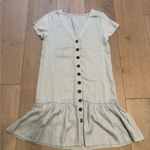 Short Sleeve Button-Down Dress
